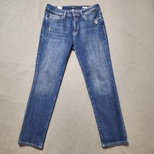 Mavi Kathleen High Rise Slim Boyfriend Jeans in wash Blue size 28